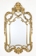 Antique English Giltwood Louis Revival Overmantel Mirror C1860 160 x 80cm