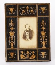 Vintage Sorrento Olive Wood Rectangular Portrait Photo Frame19thC 19.5x10cm