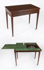Antique French Oak Games Roulette Table 19th Century