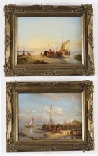 Antique Pair Oil Paintings by Pieter Cornelis Dommersen 1904 & 1910 Antique Pair Oil Paintings by Pieter Cornelis Dommersen 1904 & 1910