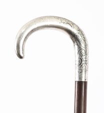 Antique French Silver Walking Cane Stick 19th C  90cm / 35.5 inches | Ref. no. A5210b | Regent Antiques