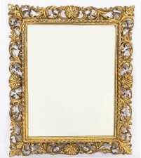 Antique Italian Giltwood Florentine Mirror 19th Century 103 x 87cm