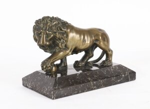 Antique French Grand Tour Bronze Sculpture of The Medici Lion 19th C