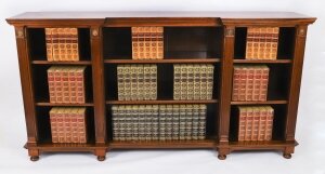 Antique Victorian Ormolu Mounted Walnut Open Bookcase 19th Century Antique Victorian Ormolu Mounted Walnut Open Bookcase 19th Century