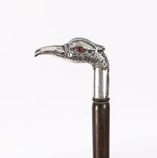 Antique French Novelty Pheasant Silver Walking Stick Cane 19th C 92cm 36inches Antique French Novelty Pheasant Silver Walking Stick Cane 19th C 92cm 36inches