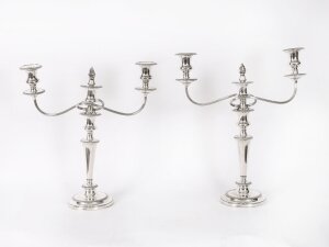 Antique Pair Victorian 3Light Candelabra Garrard & Co C1880