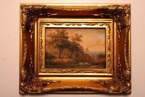 Oil Painting English Country Scene Giltwood Frame | Ref. no. P0084 | Regent Antiques