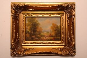Oil Painting  A Country Walk in  Giltwood Frame | Ref. no. P0087 | Regent Antiques
