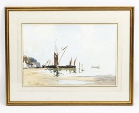 Vintage Watercolour by Edward Wesson of Pin Mill Circa 1960 | Ref. no. R0021 | Regent Antiques