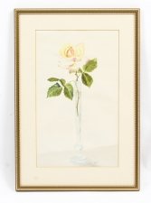 Vintage Watercolour Still Life of a Rose Circa 1950 | Ref. no. R0027 | Regent Antiques