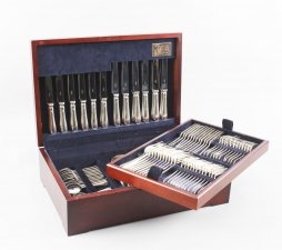 Vintage124 Piece Canteen-12 Place Sterling Silver Cutlery Set Carrs 1996 | Ref. no. R0041 | Regent Antiques
