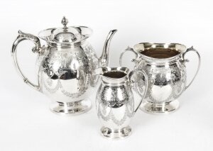 Antique Silver Plated  Three Piece tea Set Atkin Brothers 19th Century | Ref. no. X0006 | Regent Antiques