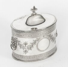 Antique Silver Plaed Tea Caddy by Martin Hall 19th Century | Ref. no. X0009 | Regent Antiques