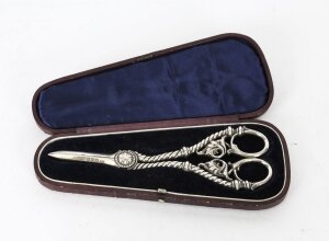 Antique Pair Victorian Silver Plated Grape Scissors 19th C | Ref. no. X0010 | Regent Antiques
