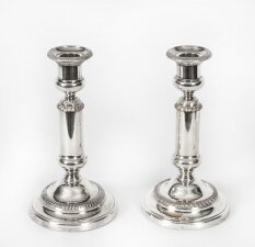 Antique Pair Victorian Silver Plated Telescopic Candlesticks 19th C | Ref. no. X0028 | Regent Antiques