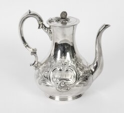 Antique Victorian Silver Plated Coffee Pot Boardman Glossop & Co 19th Century