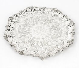 Antique English Victorian Silver Plated Salver Large 19th Century | Ref. no. X0102 | Regent Antiques