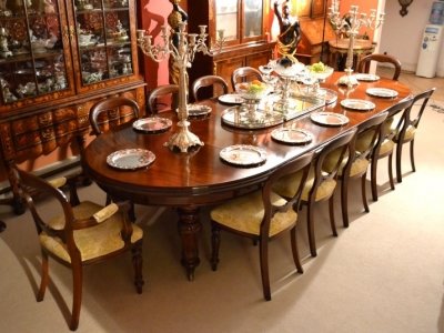 Antique 12ft Victorian Dining Table 12 Chairs C 1860 Ref No 04219a Antique 12ft Victorian Dining Table 12 Chairs Sold