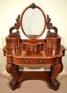 Antique Victorian Mahogany Dressing Table With Mirror Ref No 04538 Antique Victorian Mahogany Dressing Table With Mirror