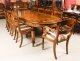 Stunning Bespoke Handmade Burr Walnut Marquetry Dining Table & 10 Chairs | Ref. no. 00059a | Regent Antiques