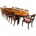 Large Marquetry Dining Table & Chairs Set | Bespoke Burr Walnut 12ft Dining Table | Ref. no. 00917a | Regent Antiques