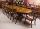 Large Marquetry Dining Table & Chairs Set | Bespoke Burr Walnut 12ft Dining Table | Ref. no. 00917a | Regent Antiques
