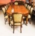 Bespoke Handmade 12ft Burr Walnut Marquetry Dining Table & 12 Chairs | Ref. no. 00917b | Regent Antiques