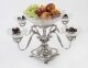 Silver Plate and Glass Epergne Centrepiece Set | Silver Centrepiece Set | Ref. no. 01355 | Regent Antiques