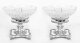 Vintage Pair of  English Silver Plate & Cut Glass Compotes 20h C | Ref. no. 01357 | Regent Antiques