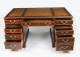 Vintage Flame Mahogany & Crossbanded Pedestal Desk 20th C | Ref. no. 01932a | Regent Antiques