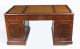 Vintage Flame Mahogany & Crossbanded Pedestal Desk 20th C | Ref. no. 01932a | Regent Antiques