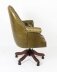 Bespoke English Hand Made Leather Directors Desk Chair Olive | Ref. no. 02332h | Regent Antiques