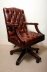 Bespoke English Hand Made Gainsborough Leather Desk Chair Chestnut | Ref. no. 02333B | Regent Antiques