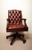 Bespoke English Hand Made Gainsborough Leather Desk Chair Chestnut | Ref. no. 02333B | Regent Antiques