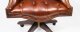 Bespoke English Hand Made Leather Directors Desk Chair Chestnut | Ref. no. 02334H | Regent Antiques