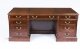 Vintage 6ft Flame Mahogany  Chippendale Revival Pedestal Desk 20th C | Ref. no. 02534 | Regent Antiques