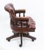 Bespoke English Hand Made Leather Captains Desk Chair Bruciato | Ref. no. 02838 | Regent Antiques