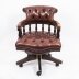 Bespoke English Hand Made Leather Captains Desk Chair Bruciato | Ref. no. 02838 | Regent Antiques