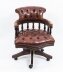 Bespoke English Hand Made Leather Captains Desk Chair Bruciato | Ref. no. 02838 | Regent Antiques