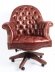 Bespoke English Hand Made Leather Directors Desk Chair Chestnut | Ref. no. 02842 | Regent Antiques