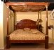 Vintage Super King Mahogany Four Poster Bed With Silk Canopy 20th C | Ref. no. 03795 | Regent Antiques