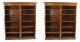 Bespoke Pair Sheraton Revival Inlaid Walnut Open Bookcases | Ref. no. 04067d | Regent Antiques