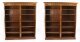 Bespoke Pair Sheraton Revival Inlaid Walnut Open Bookcases | Ref. no. 04067d | Regent Antiques