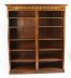 Bespoke Pair Sheraton Revival Inlaid Walnut Open Bookcases | Ref. no. 04067d | Regent Antiques