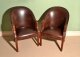 Bespoke Pair English Handmade Leather Desk Chairs Tobacco | Ref. no. 05388a | Regent Antiques