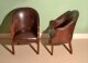 Bespoke Pair English Handmade Leather Desk Chairs Tobacco | Ref. no. 05388a | Regent Antiques