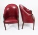 Bespoke Pair English Handmade Leather Desk Chairs Burgundy | Ref. no. 05388r | Regent Antiques