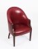 Bespoke Pair English Handmade Leather Desk Chairs Burgundy | Ref. no. 05388r | Regent Antiques