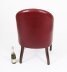 Bespoke English Handmade Leather Desk Chair Burgundy | Ref. no. 05388s | Regent Antiques