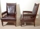 Antique Pair of English Walnut Leather Armchairs 19th C | Ref. no. 05822x | Regent Antiques